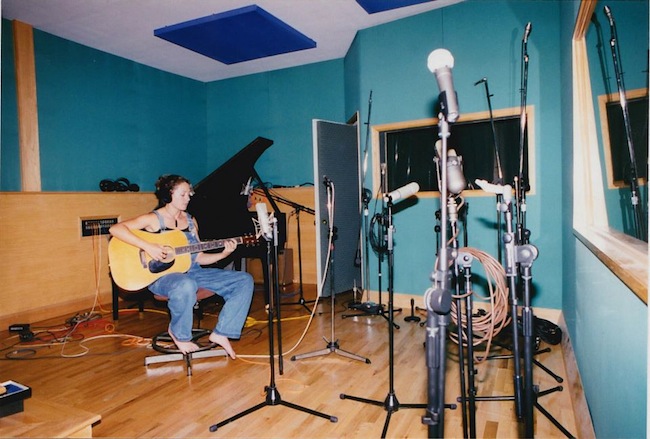 Recording Do What You Will, Ginger & Sarah Band's debut. I wore overalls! Hippie!